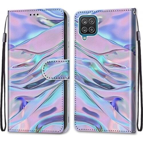 New Fashion Funny Painted Flip Cover on For Samsung Galaxy A12 A 12 A125 SM-A125F Coque Card Slot Wallet Leather Phone Case Etui