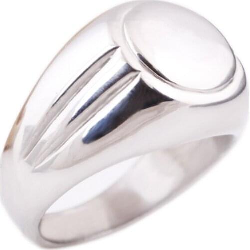 High Polished Signet Solid Stainless Steel Biker Ring Party Gift Ring For Hiphop/Rock Style Jewelry
