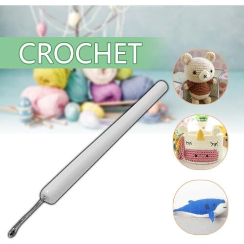 Practical 1Pc White Crochet Latch tool for All 4.5mm Standard Gauge Knitting Machine Weave Craft Sewing Tools 14cm