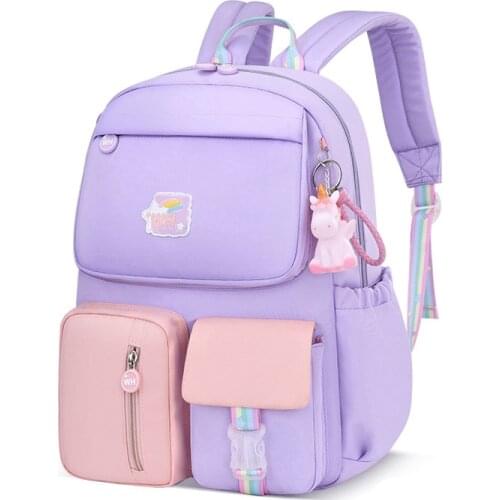 NEW Rainbow School Bag For Teenagers Girls Childrens Waterproof Backpacks Kids Fashion Cartoon Pony Boys Schoolbags Mochilas