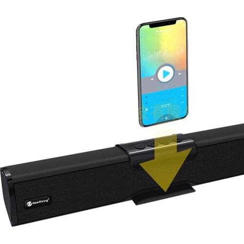 Marsea 2*5W SoundBar Wired and Wireless Speaker with FM-Radio Bluetooth-Compatible Home Surround SoundBar Speaker