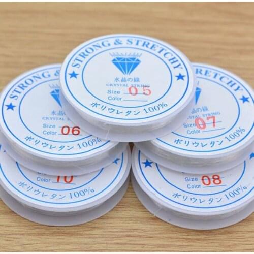 Mixed Size Clear Nylon Beading Elastic Stretch Beading Wire Cord Thread Jewelry Bracelet Findings 0.4-1mm
