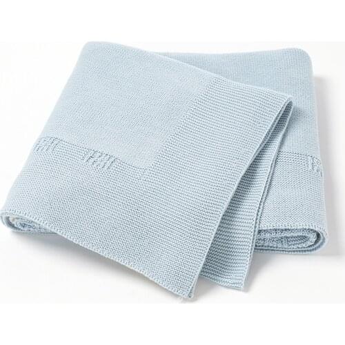 Baby Blankets Cotton Knitted Plaid Super Soft Newborn Stroller Sleeping Sack Wrap Swaddle Infant Girls Boys Bedding Solid Quilts