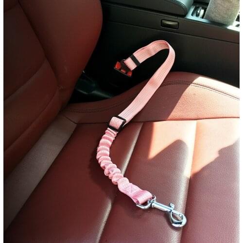 Retractable Elastic Dog Seat Belt Vehicle Car Reflective Nylon Safety Belt Traction Rope Leash Pet Supplies
