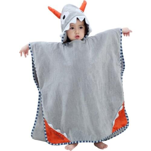 High Quality New Baby Bathrobe Cute Hooded ox horn Bathrobe 0-7 Years Babies Colorful Animal Cotton Pajamas Childrens Towel