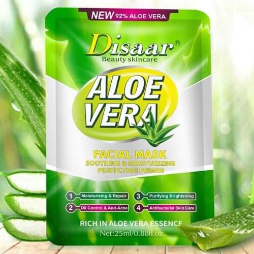 10Pcs Aloe Vera Mask Tender Moisturizing Essence Mask Remove Acne Control Oil Depth Replenishment Whitening Skin Care