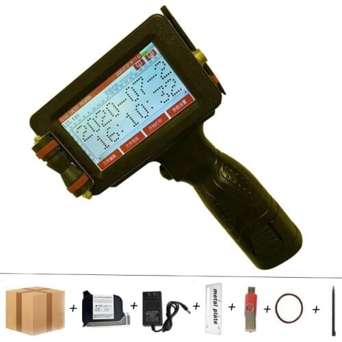 12.7mm online QR Bar batch code date number logo expiry date label portable hand jet handheld TIJ thermal inkjet printer