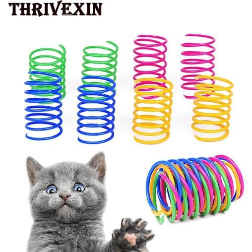 16PCS Cats Spring Toys Colorful Playful Coils for Kittens Cat Toys Interactive Cat Funny Toy Cat Toys Interactive Pet Products