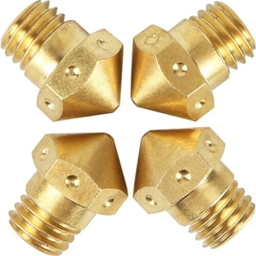 4Pcs High Precision Hotend Brass Nozzles for Ender 3 CR10 Mk8 Nozzle 3D Printer NK-Shopping