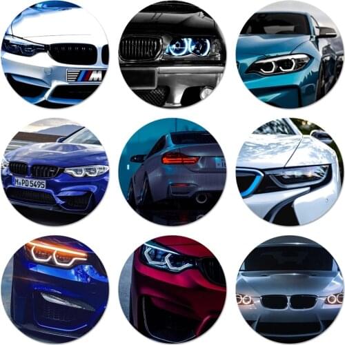 58mm Blue white black For BMW Badge Brooch Pin Accessories For Clothes Backpack Decoration gift