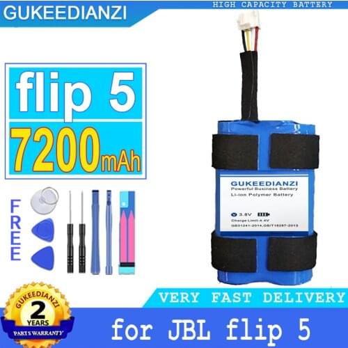 7200mAh GUKEEDIANZI Battery for JBL flip 5 flip5 Big Power Bateria