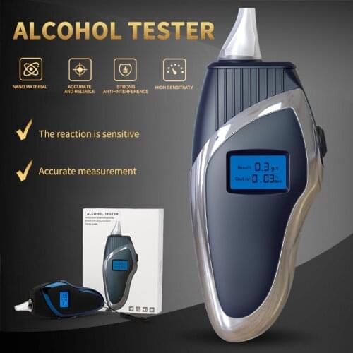 Alcohol Breath Tester Professional Digital Breathalyzer Mini Pocket Alcohol Detector LCD Backlight Alcohol Tester With Lanyard