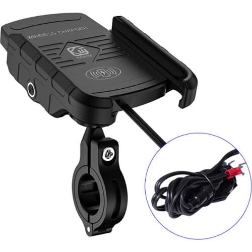12V Motorcycle Phone Qi Fast Charging Wireless Charger Bracket Holder Mount Stand for iPhone Xs MAX XR X 8 Samsung Huawei Xiaomi