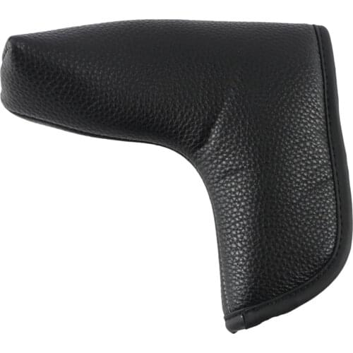 Golf Putter Headcover Blade Black W/ Sticker Leather Golf Putter Head Cover