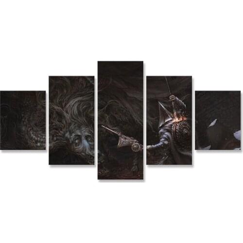 Bloodborne Ludwig The Accursed Wall Painting 5 Pcs Decorative Posters Wall Art Canvas Posters and Prints Living Room