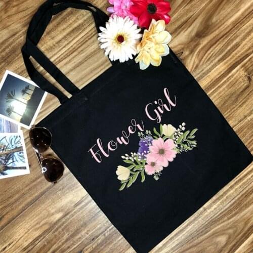 Flower Girl tote Bag Beach Travel Wedding Bridal shower bachelorette hen Party bride to be decoration Proposal Gifts present