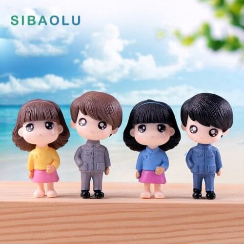 Young Artists Figurines Wedding Doll Miniatures Couple models home decor Fairy Garden Marriage house Decoration DIY accessories