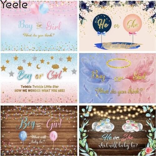 Yeele Photocall Baby Shower Backdrop For Photography Boy Or Girl Gender Reveal Party Background Red Or Blue Decor Studio Props
