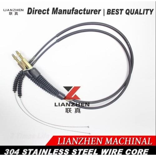 Excavator throttle control cable for parts excavator parts E312 double cables accelerator cable for LIANZHEN