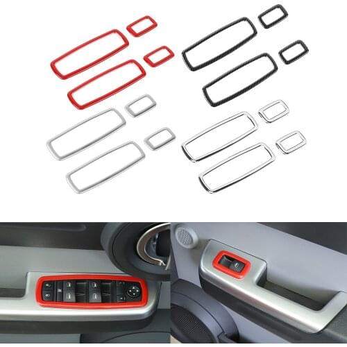 Fit for Jeep Liberty Dodge Nitro 2007-2012 ABS Door Window Lift Switch Button Cover Trim Interior Car Accessories