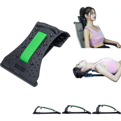 Magnetic Neck And Back Massager Stretcher Multilevel Adjustable Back Massage Relief Spine Lumbar Pain Relax Therapy Fitness Tool