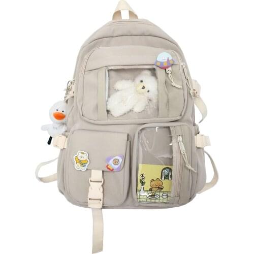 Cute Women Large Capacity Backpack Waterproof Nylon Female Schoolbag College Lady Laptop Backpacks Kawaii Girl Travel Book Bags
