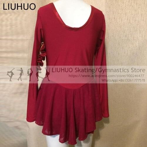 Figure Skating Dress Girls Free Elastic Hair Pure Color Competition Costumes Custom Color Children Performance Dance Skirt