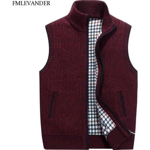 Gift For Father/Dad Winter Autumn Spring Thick Sweaters Sleeveless Cardigans Sweater Vest