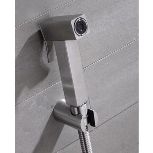 Brushed Nickel Stainless Steel Toilet Handheld Diaper Sprayer Shower Shattaf Bidet spray Douche kit Jet BD435
