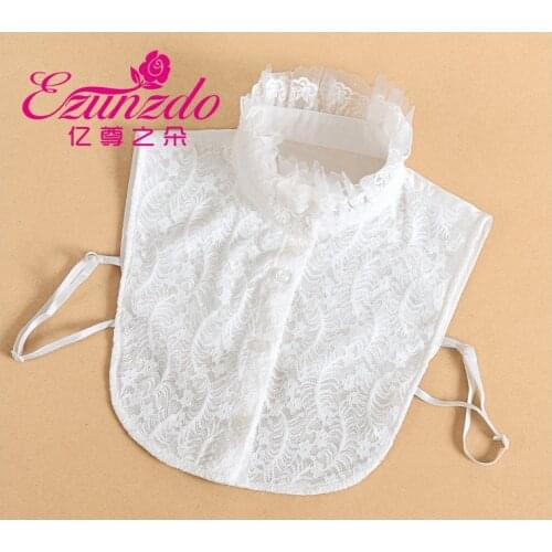Removable Peto Mujer Chemisier Faux cols Elegant Women Neckwear Tie igh Quality Cute Lace White Cotton Detachable Collars False