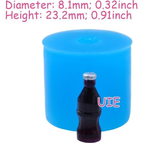 FYL576U 8.1mm x 23.2mm Bottle Silicone Mold Fondant Cake Decoration Candy Resin Clay Earrings Necklace Craft Soap Candle