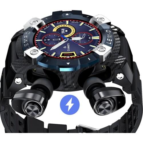 Smart watch binaural bluetooth headset heart rate blood pressure exercise pedometer smartwatch music call bracelet app wristband