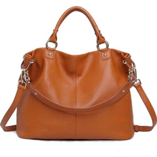 100% Genuine Leather Handbag Womens Messenger bags Tote Large Capacity Fashion Designer Female Handbag Shoulder Crossbody bag