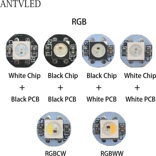 DC5V WS2812B WS2812 LED Chip & Heatsink Board 5050 RGB WS2811 IC SK6812 Built-in RGBW LED Chip 10~500Pcs