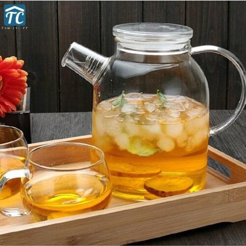 Clear Borosilicate Heat-resistanttea Pot Kettle Glass Cold Hot Water Thickening Juice Large Capacity Boiling Teapot Coffee