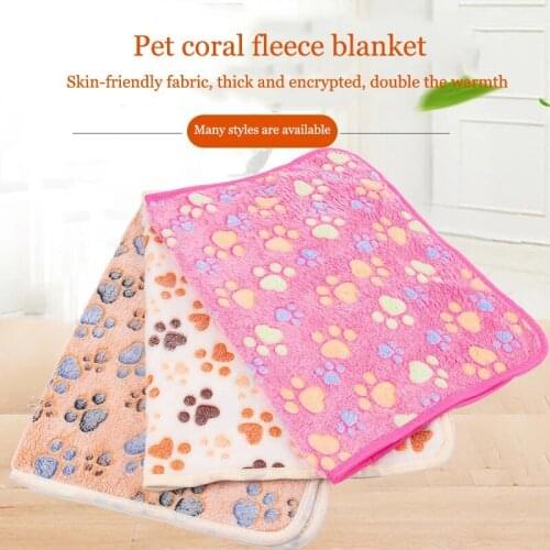 Pet Supplies Blankets Kennel Mats Dog Blankets Autumn And Winter Coral Fleece Warm Blankets