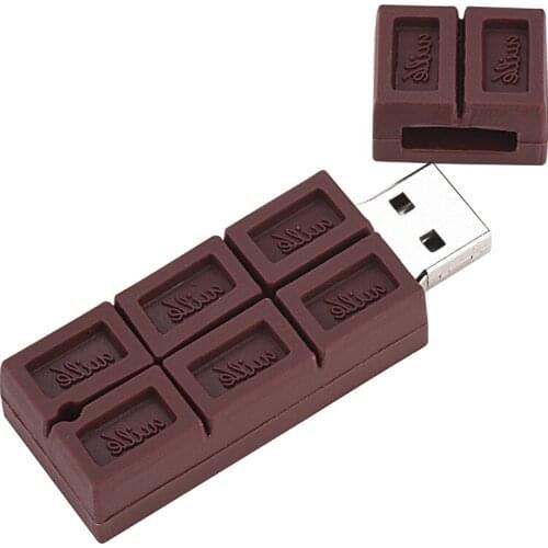 Chocolate USB Flash Drives 16gb 32gb Cartoon pendrive 64gb 128gb Pendrives 4GB Creative USB 8GB Wedding gift