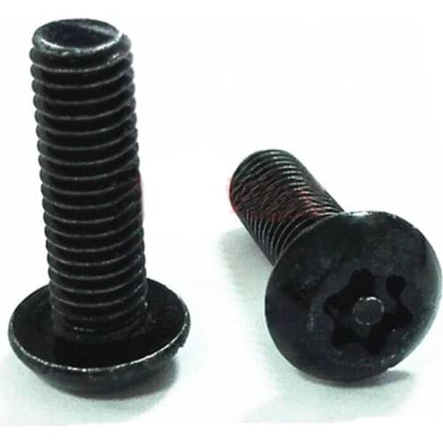 Security Torx Screw Round head Screws Six-Lobe Bolts Anti-theft Carbon steel Black M3 M4 M5