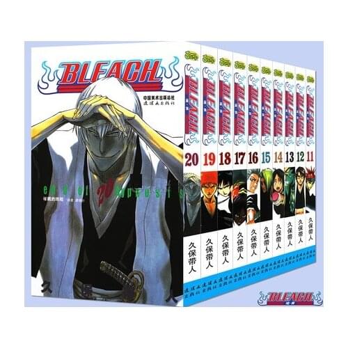 10 Books BLEACH Volume 11-20 Japan Youth Teens Adult Cartoon Comic Anime Manga Book Chinese Learning Reading Story Book