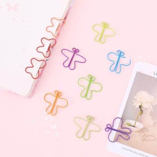Butterfly Paper Clip Colorful Cute Cartoon Office Stationery Bookmark PaperClip Clipes Klips Paperclip Paper Clips Decorative