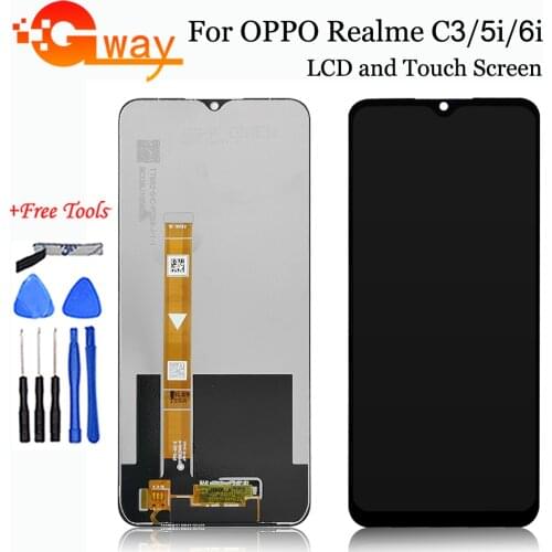 6.5" For Oppo Realme C3 RMX2020 RMX2027 LCD Display Touch Screen Digitizer For OPPO Realme 6i Realme 5i 5S Realme C3i LCD