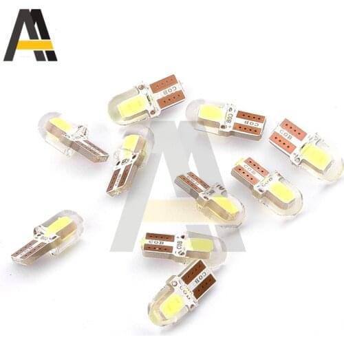 10pcs/lot 4 Chips Canbus W5W LED Bulb W5W T10 194 168 W5W 4SMD Wedge Clearance Lamp 12V Silica gel Car License Light For Parking