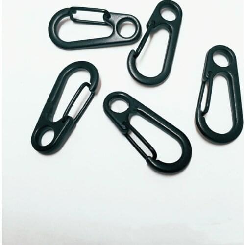 10Pcs/Lot Mini Carabiner Clips Tiny Alloy Spring Snap Hook Keychain Clasps Small Hanging Buckle for Backpack Camping Bottle