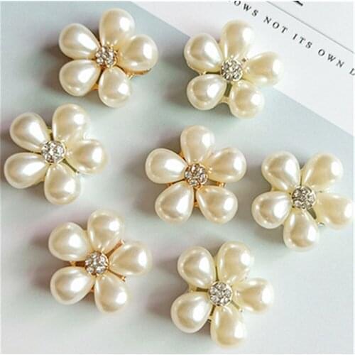 10 / PCS popular five drop flower plate flower holder alloy jewelry accessories DIY manual hair accessories Brooch clothing bag