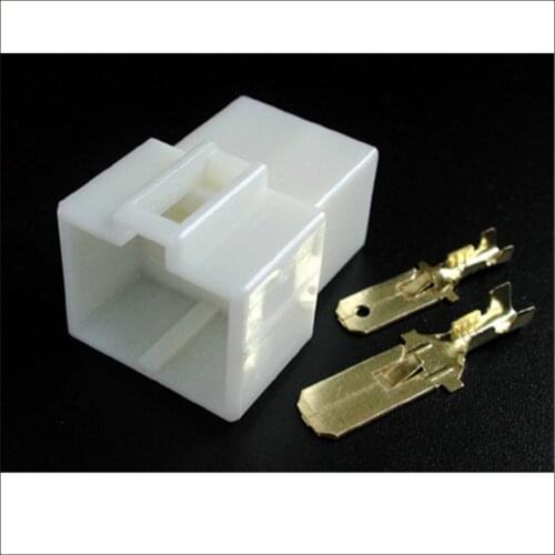 100SET Male connector female wire 4 pin connector terminal Plugs socket Fuse box Wire harness Soft Jacket DJ7041-6.3/7.8-11