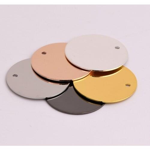 20 pieces of 20 * 0.5 brass single hole glossy pendant round disc pendant jewelry for DIY bracelet earring jewelry accessories