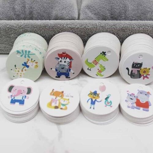 3cm new arrival family love gifts hang tag animals design baby show gifts decoration label cut monther father days gifts package