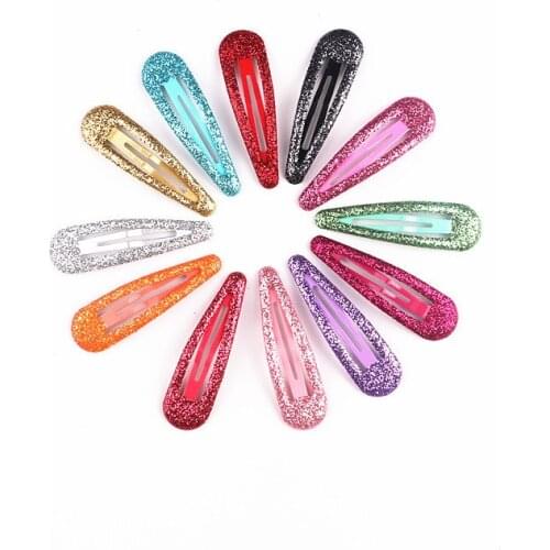 4pcs/lot Sequined Hairpin Headdress Color Bb Cute Baby Child Hairpin Headdress Female Bangs Side Clip Sprinkled Powder