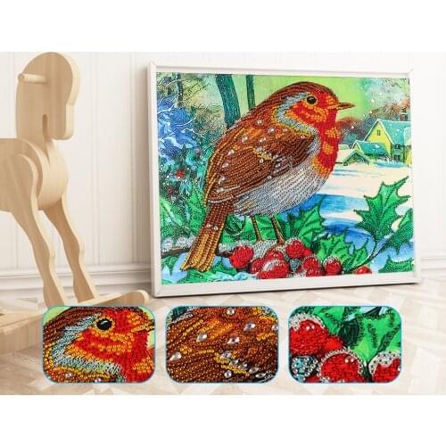 5D DIY Special Shaped Diamond Painting Bird Embroidery Mosaic Kits Wall Decor Environmental Creative and Unique Decoration