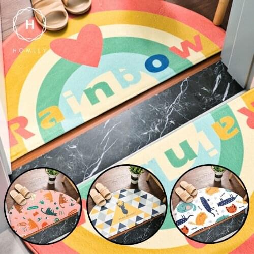 Homlly Half Round Front Door Bathroom Home floor Mat